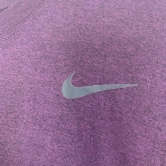 Nike Womens M Dri-Fit Athletic Top Long Sleeve Layering Piece Purple Crew Neck - Picture 5 of 10